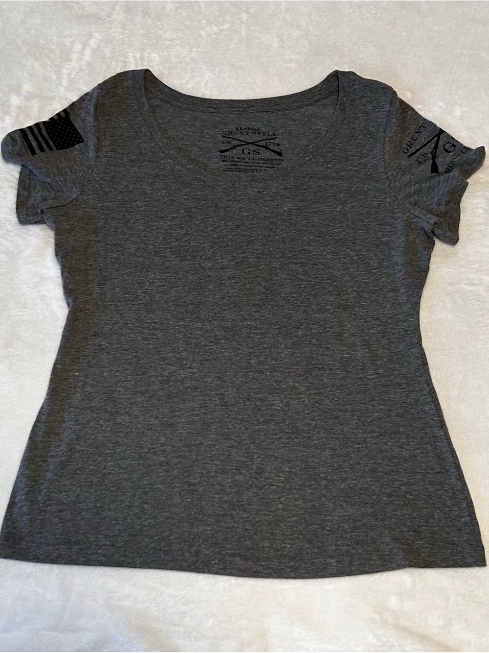 Grunt Style Dark Gray Women's Short Sleeve Graphic Tee
